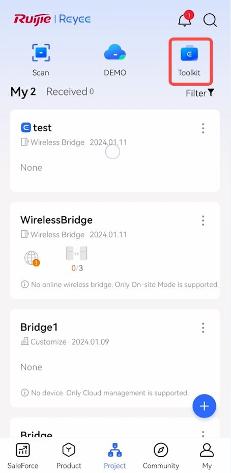ניווט לארגז כלים ויישור אנטנות