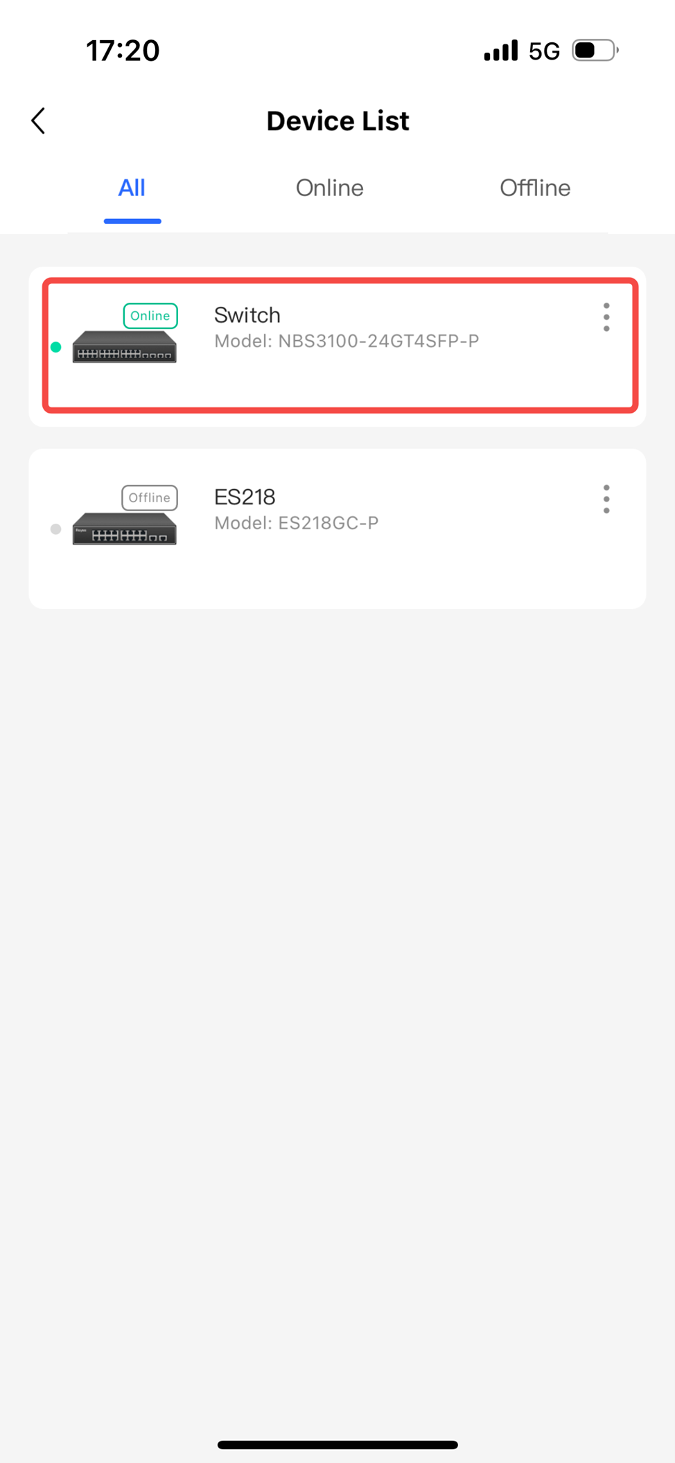 בחירת המתג להגדרת IP-MAC Binding