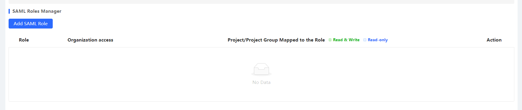 הוספת תפקיד SAML