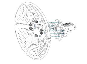 איור תקריב המראה את חיבור החלק התומך