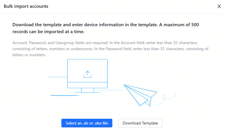 ייבוא חשבונות אצווה