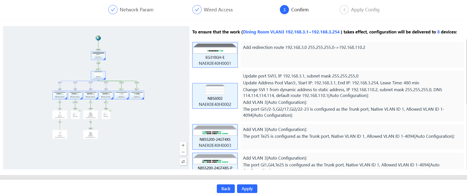 מסך קונפיגורציית מתגים (Switch Configuration)