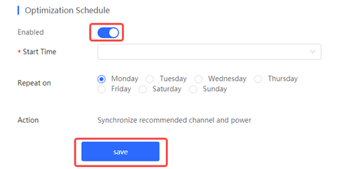 הגדרת תזמון אופטימיזציה
