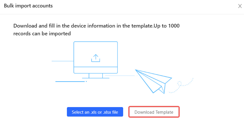 הורדת תבנית לייבוא
