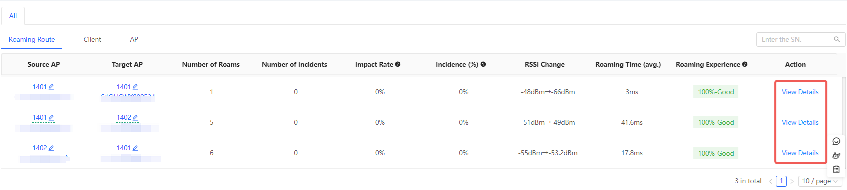 צפייה בפרטים בטבלה